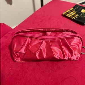 Clinique Vibrant Pink Satin Cosmetic Bag